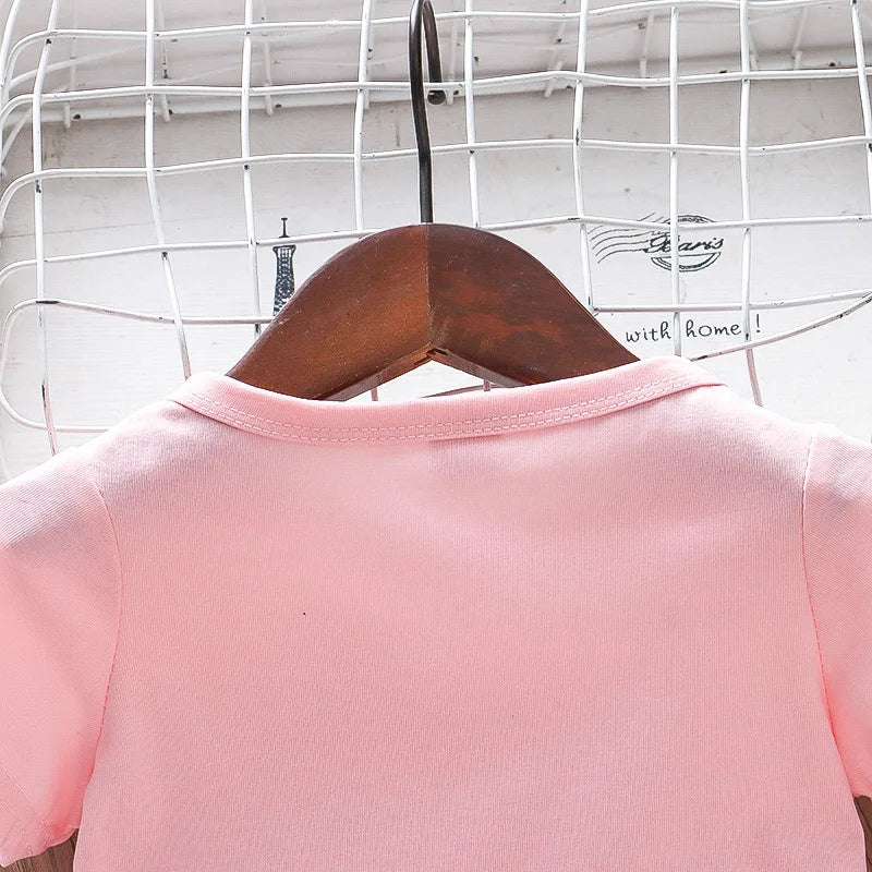 2024 Summer Baby Girls Cartoon Unicorn Dress Cotton Mesh Party Princess Dresses For 2-6 Years Children Kids Clothes