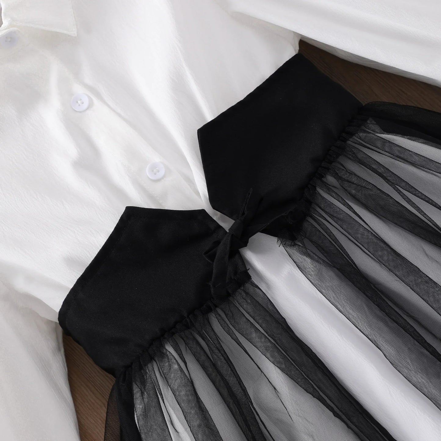 8-12Yrs Children's Dress Girls Party Dresses Long Sleeve Dress for Girls Elegant Pure White Casual Clothes