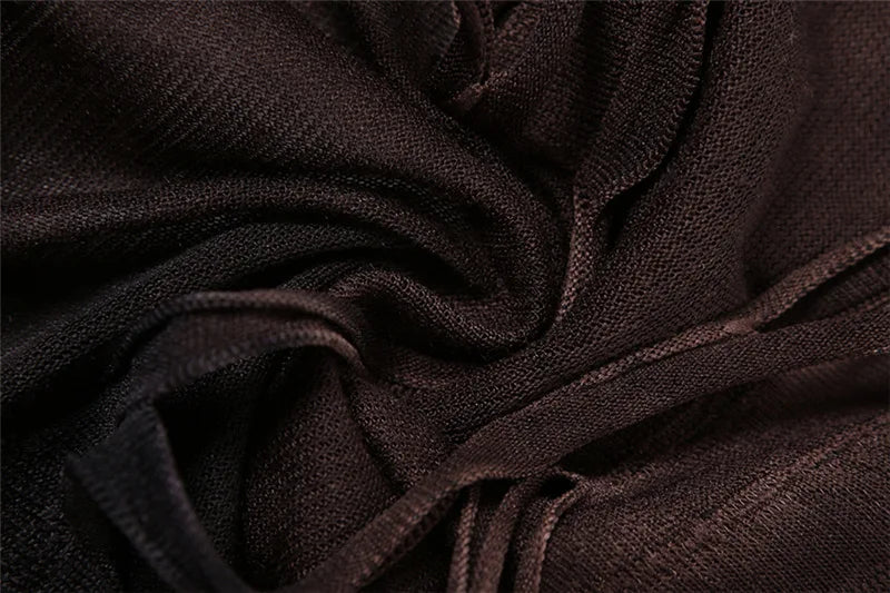 Wild Original Gradient Tassel Retro Old Fashionable High Street Sexy Sweet Gentle Women'S Summer Thin Halter Dress