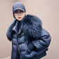 2023 Winter Puffer Jacket Women Large Real Raccoon Fur Collar Short Female Parkas Thick Warm 90% Goose Down Coat Loose