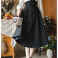 Original Retro Skirt Set Outfits New Spring Women's Stand Collar Long Sleeve Shirt Small Cape Coat Elegant Classical Long Skirt