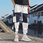 Ribbons Harem Joggers Men Cargo Pants Streetwear 2022 Hip Hop Casual Pockets Track Pants Male Harajuku Fashion Trousers