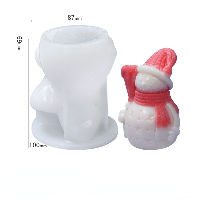 Christmas Tree Candle Wax Mold Silicone Handmade Scented Candle Soap Mould DIY Gypsum Resin Ornament Making Mold Home Decoration