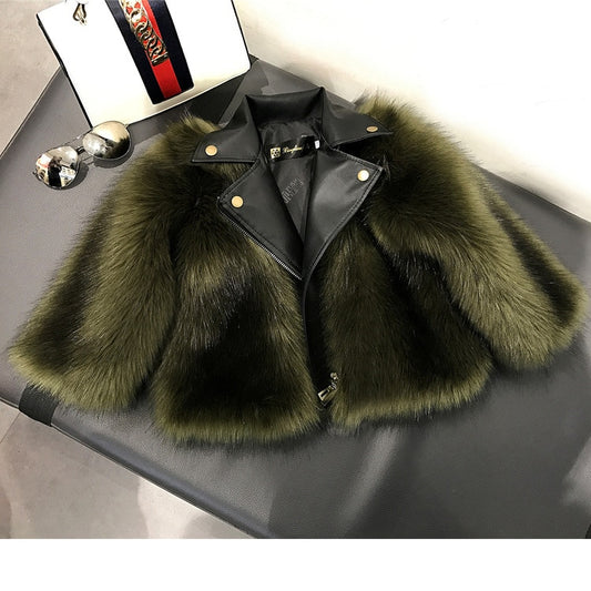 Fashion Baby Winter Outerwear &amp; Coats Children&#39;s Fur Girls Fur Coat Kids Faux Fur Fabric Clothes Fur Coat 2-10