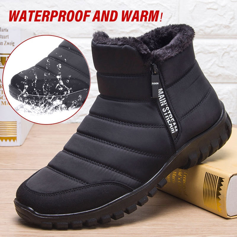 2022 winter boots men waterproof snow men shoes flat Casual Winter Shoes Ankle Boots for Women plus Size Couple shoes