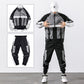 2022 Hip Hop Workwear jacket Mens Tracksuit Jacket+Pants 2PC Sets baseball loose Zipper Ribbons Coat &amp; Long Pants Mens Clothes
