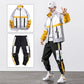 2022 Hip Hop Workwear jacket Mens Tracksuit Jacket+Pants 2PC Sets baseball loose Zipper Ribbons Coat &amp; Long Pants Mens Clothes