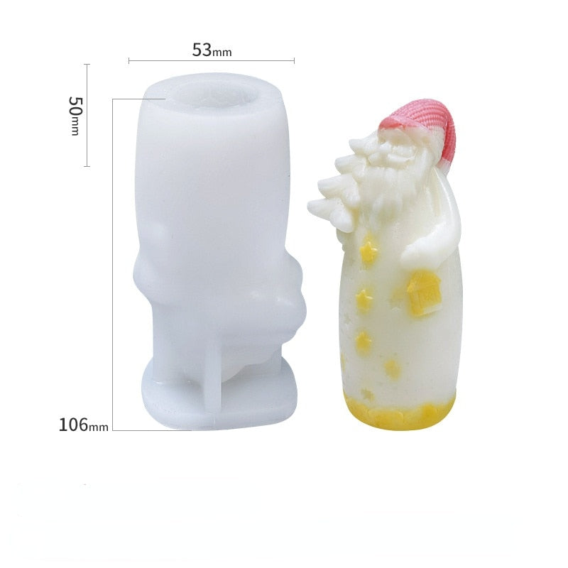 Christmas Tree Candle Wax Mold Silicone Handmade Scented Candle Soap Mould DIY Gypsum Resin Ornament Making Mold Home Decoration