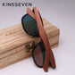KINGSEVEN Brand Wooden Vintage Sunglasses Men Polarized UV400 Flat Lens Rimless Square Frame Women Sun Glasses Oculos Gafas