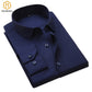 Men&#39;s Business Formal Shirts Men Work Shirts Plain Long Sleeve Solid Color Shirt No Pocket Office-wear Clothing
