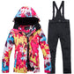 New Thick Warm Ski Suit Women Waterproof Windproof Skiing and Snowboarding Jacket Pants Set Female Snow Costumes Outdoor Wear