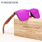 KINGSEVEN Brand Wooden Vintage Sunglasses Men Polarized UV400 Flat Lens Rimless Square Frame Women Sun Glasses Oculos Gafas
