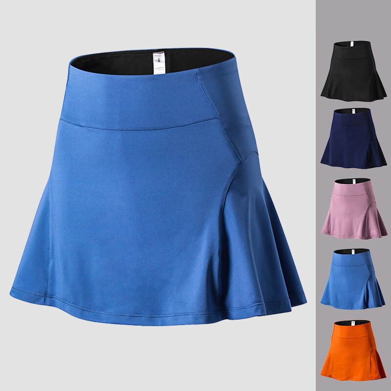 Women's Short Skirt with Pockets High Waist Dress Skirt Shorts Underpants for Badminton Tennis Sports Uniform Girl's Golf Wear