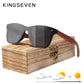 KINGSEVEN Brand Wooden Vintage Sunglasses Men Polarized UV400 Flat Lens Rimless Square Frame Women Sun Glasses Oculos Gafas