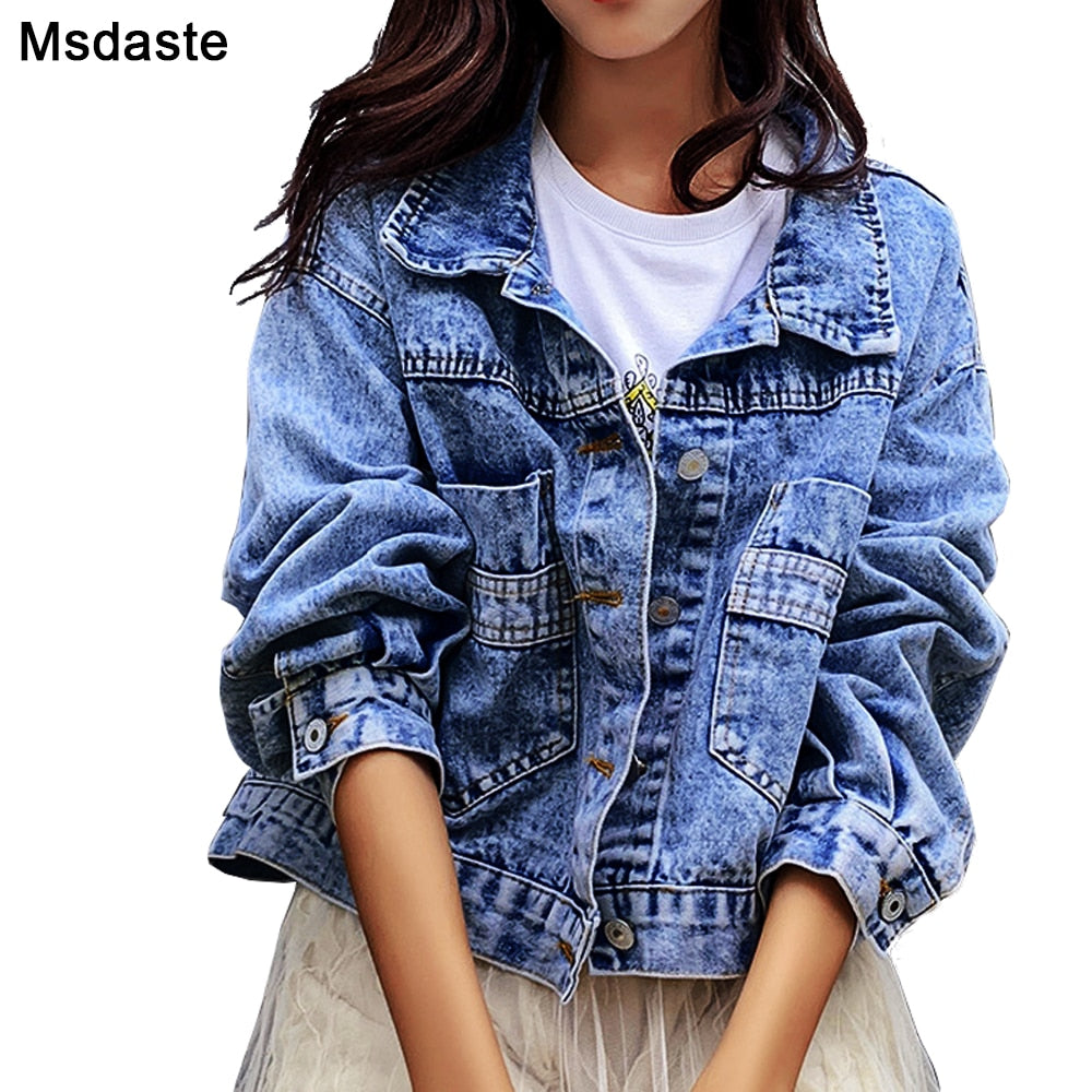 Jeans Jackets Coats Women 2019 Short Casual Denim Coat New Autumn Long Sleeve Jaqueta Feminina Chaquetas Mujer Jeans Jacket