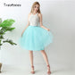 Gothic 7 Layers 65cm Mix Colors Tutu Tulle Skirt Women Streetwear High Waist Pleated Midi Skirts spudniczki jupe rokken faldas