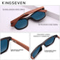 KINGSEVEN Brand Wooden Vintage Sunglasses Men Polarized UV400 Flat Lens Rimless Square Frame Women Sun Glasses Oculos Gafas