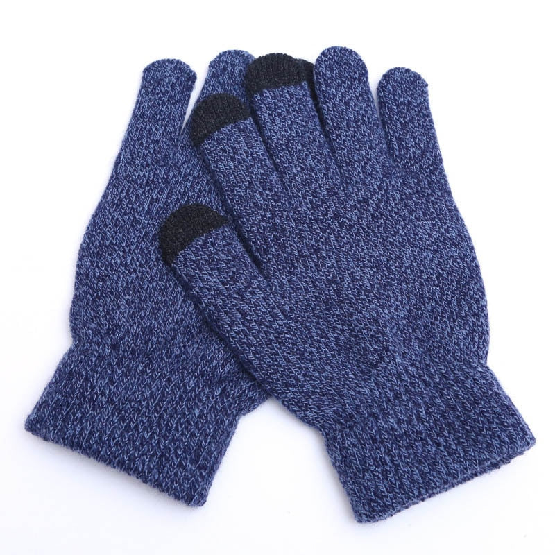 Winter Touch Screen Gloves Men Women Warm Stretch Knit Full Finger Imitation Wool Mittens Guantes Magic Crochet Luvas Thicken