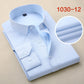 Men&#39;s Business Formal Shirts Men Work Shirts Plain Long Sleeve Solid Color Shirt No Pocket Office-wear Clothing