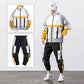 2022 Hip Hop Workwear jacket Mens Tracksuit Jacket+Pants 2PC Sets baseball loose Zipper Ribbons Coat &amp; Long Pants Mens Clothes