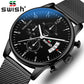 SWISH 2022 Top Brand Luxury Men Watches Waterproof Stainless Steel Wristwatch Men&#39;s Chronograph Casual Quartz Watch