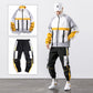 2022 Hip Hop Workwear jacket Mens Tracksuit Jacket+Pants 2PC Sets baseball loose Zipper Ribbons Coat &amp; Long Pants Mens Clothes