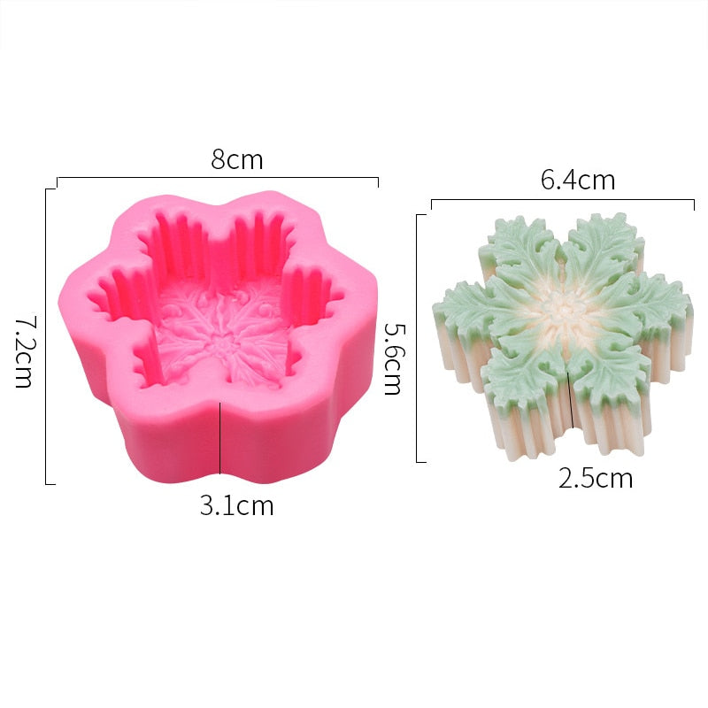 Christmas Tree Candle Wax Mold Silicone Handmade Scented Candle Soap Mould DIY Gypsum Resin Ornament Making Mold Home Decoration