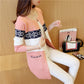 2022 Spring Women&#39;s Long Sweater Cashmere Autumn Cardigan knitting Sweater Pink Black Red Print Winter Fashion Slim Women 7479
