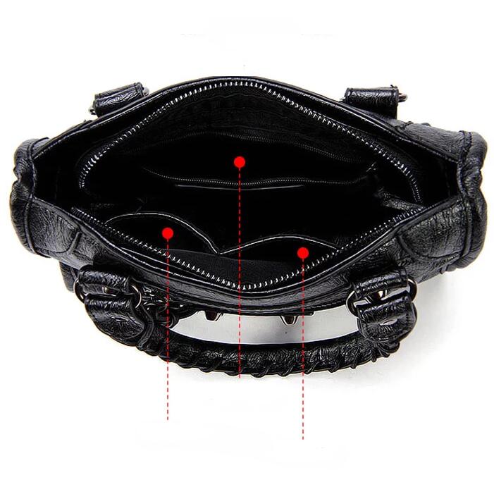 Luxury Handbags Women Bags Designer Soft Tassel Motorcycle Bag Ladies Chic PU Leather Stylish Crossbody  Shoulder Bag