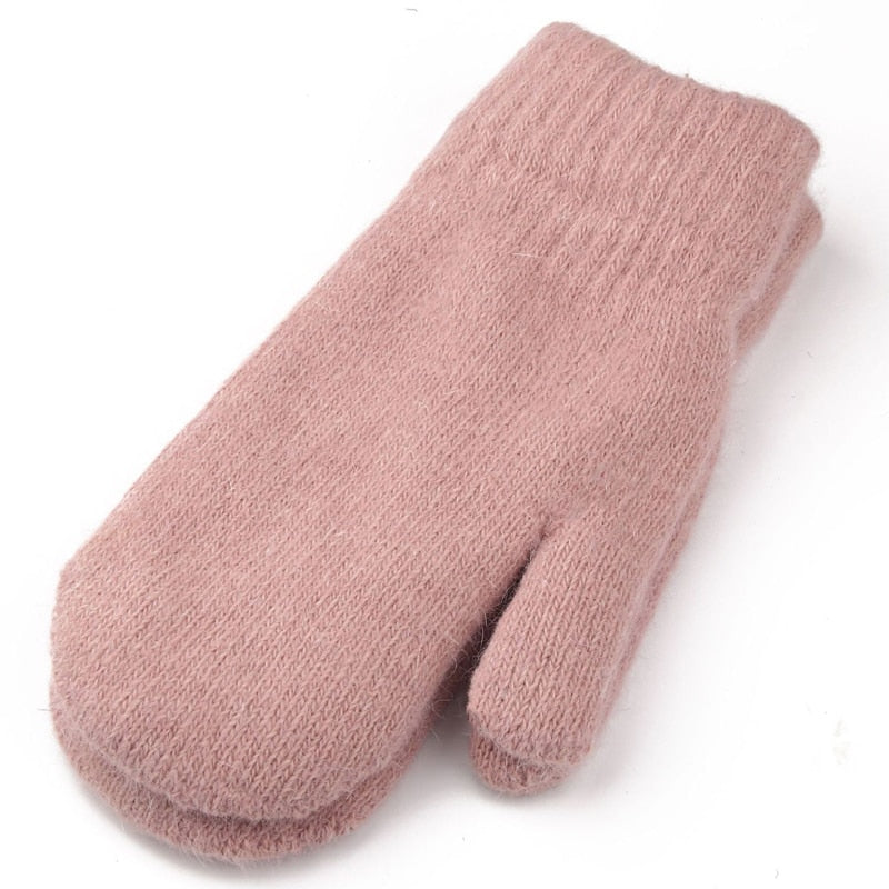 Winter Touch Screen Gloves Men Women Warm Stretch Knit Full Finger Imitation Wool Mittens Guantes Magic Crochet Luvas Thicken