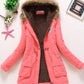 new winter military coats women cotton wadded hooded jacket medium-long casual parka thickness  XXXL quilt snow outwear
