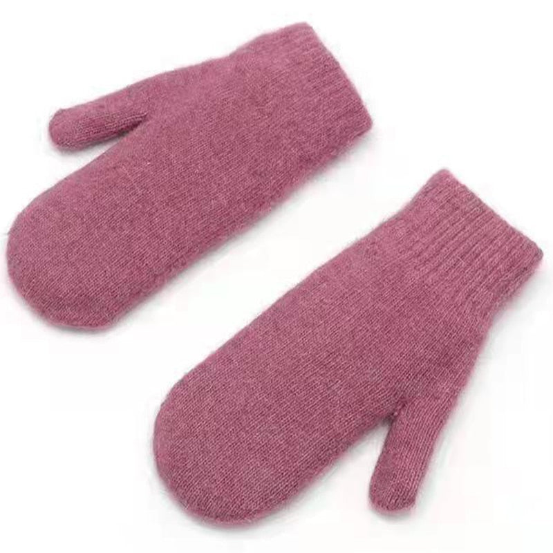 Winter Touch Screen Gloves Men Women Warm Stretch Knit Full Finger Imitation Wool Mittens Guantes Magic Crochet Luvas Thicken