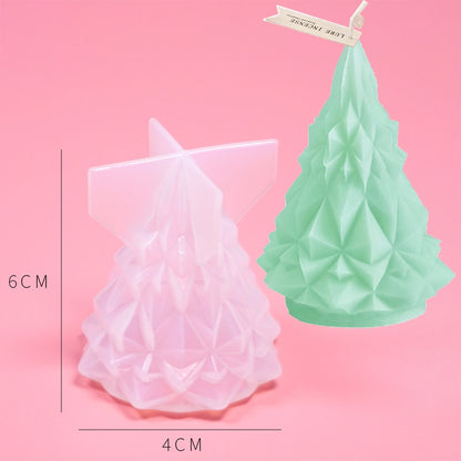 Christmas Tree Candle Wax Mold Silicone Handmade Scented Candle Soap Mould DIY Gypsum Resin Ornament Making Mold Home Decoration