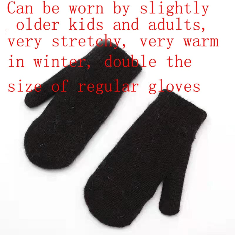Winter Touch Screen Gloves Men Women Warm Stretch Knit Full Finger Imitation Wool Mittens Guantes Magic Crochet Luvas Thicken