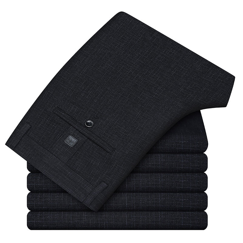 2022 Autumn New Men&#39;s Business Straight Loose Casual Pants Classic Style Black Stretch Pants Male Brand Clothes
