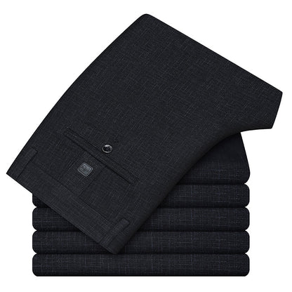 2022 Autumn New Men&#39;s Business Straight Loose Casual Pants Classic Style Black Stretch Pants Male Brand Clothes