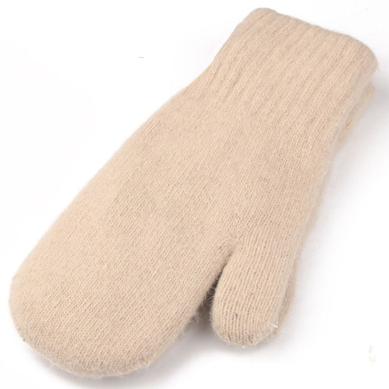 Winter Touch Screen Gloves Men Women Warm Stretch Knit Full Finger Imitation Wool Mittens Guantes Magic Crochet Luvas Thicken